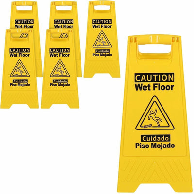 Genuine Joe Universal Graphic Wet Floor Sign, Yellow, 2 / Carton, GJO85117CT