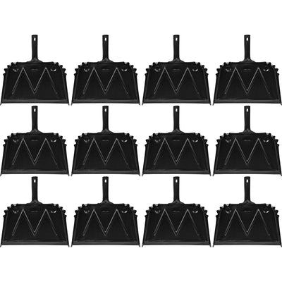 Genuine Joe Heavy-duty Metal Dustpan, Black, 12 / Carton, GJO85151CT