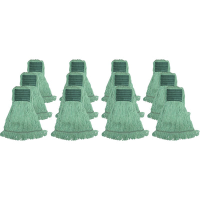 Genuine Joe Synthetic Blend Medium Mophead, Green, 12 / Carton, GJOMGR5BCT