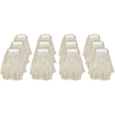 Genuine Joe Clamp-style Mophead, Natural, 12 / Carton, GJON24COTCT