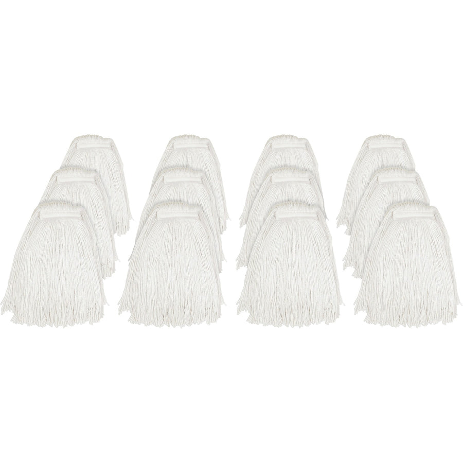 Genuine Joe Cut End Mophead, Natural, Rayon, Mildew Resistant, 12 / Carton, GJON24RAYCT