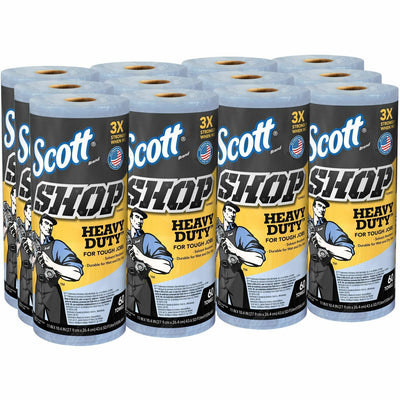 Kimberly-Clark Scott Heavy Duty Shop Towels, Blue, 1 Carton, KCC32992