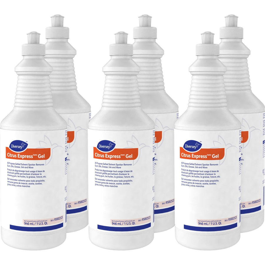 Diversey Citrus Express Gel Solvent Spotter, White, Pleasant Scent, 6 / Carton, DVO95002523CT
