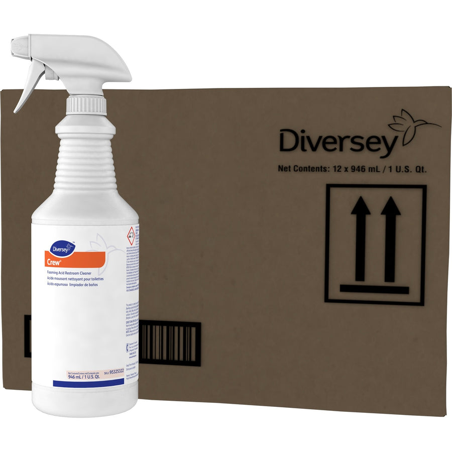 Diversey Foaming Acid Restroom Cleaner, Red, Strong, 12 / Carton, DVO95325322CT
