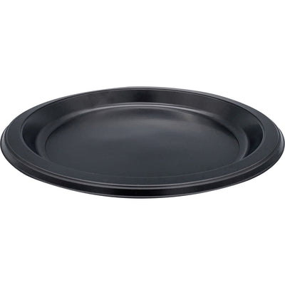 Genuine Joe 9" Round Plastic Plates, Black, 4 / Carton, GJO10429CT