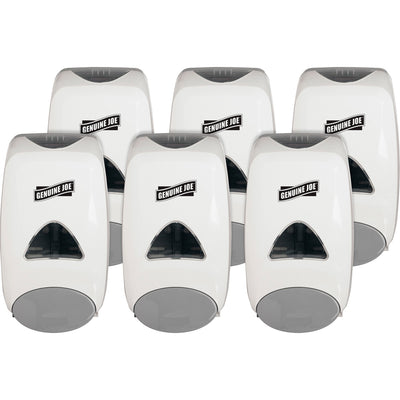 Genuine Joe 1250 ml Foam Soap Dispenser, White, 6 / Carton, GJO10495CT