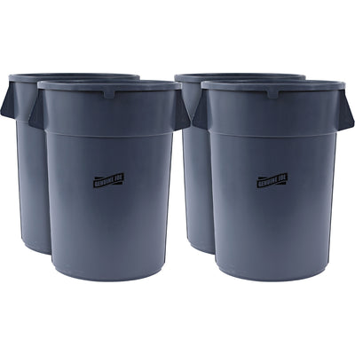 Genuine Joe 44-gallon Heavy-duty Trash Container, Gray, GJO11581CT