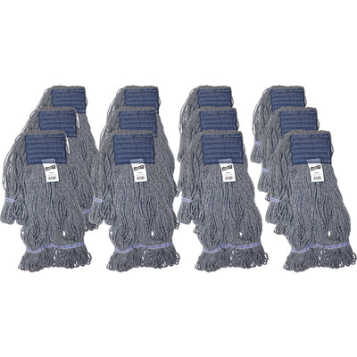 Genuine Joe 5" Headband Earth Mop Refill, Blue, 12 / Carton, GJO20124CT