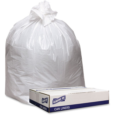 Genuine Joe Low Density White Can Liners, 100 / Carton, GJO4046W