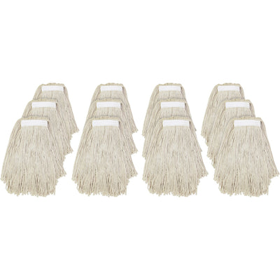 Genuine Joe Clamp-style Mophead, Natural, 12 / Carton, GJON20COTCT