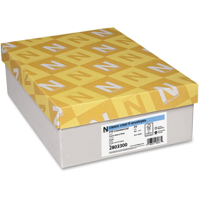 Neenah Paper Classic Crest Commercial Flap Envelopes, Natural White, 500 / Box, NEE2803300