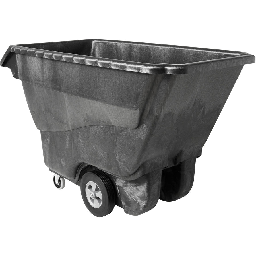 Rubbermaid Commercial Standard Duty Utility Truck, 33" x 43", Black, Structofoam, Non-marking Caster, RCP9T1500BK