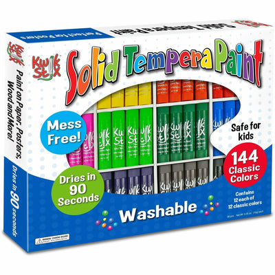 The Pencil Grip Kwik Stix Kwik Stix 144-Piece Tempera Paint Sticks, 1 Box, TPG644