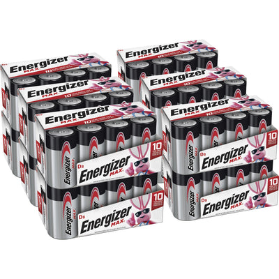 Energizer MAX Alkaline D Battery 8-Packs, 12 / Carton, EVEE95FP8CT