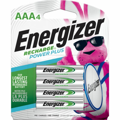 Energizer Recharge Power Plus Rechargeable AAA Battery 4-Packs, e2, 4 / Carton, EVENH12BP4CT
