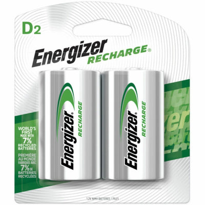 Energizer Recharge Universal Rechargeable D Battery 2-Packs, 24 / Carton, EVENH50BP2CT