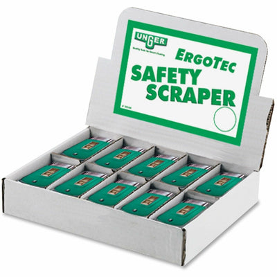 Unger Safety Scrapers, Green, 50 / Carton, UNGSR040CT