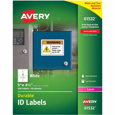 Avery TrueBlock ID Label, Matte, 1 Box, AVE61532