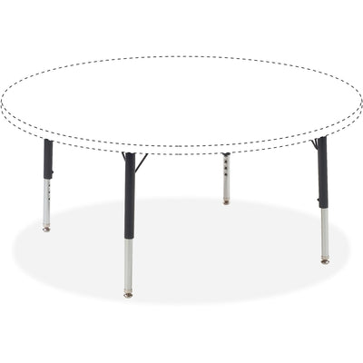 Lorell Activity Table Height-Adjustable Leg Kit - 17" to 25"H, Chrome, 4 / Carton, LLR99900