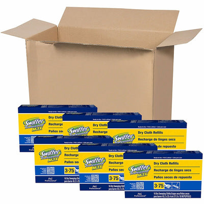 Swiffer Max Dry Cloth Refills, White, Disposable, 6 / Carton, PGC37109CT