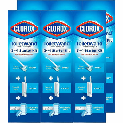 Clorox ToiletWand Disposable Toilet Cleaning System, White, 6 / Carton, CLO03191CT