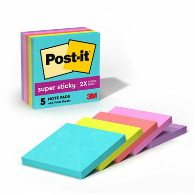 3M Post-it Super Sticky Notes - Supernova Neons Color Collection, Iris Infusion, 1 Pack, MMM6545SSMIA