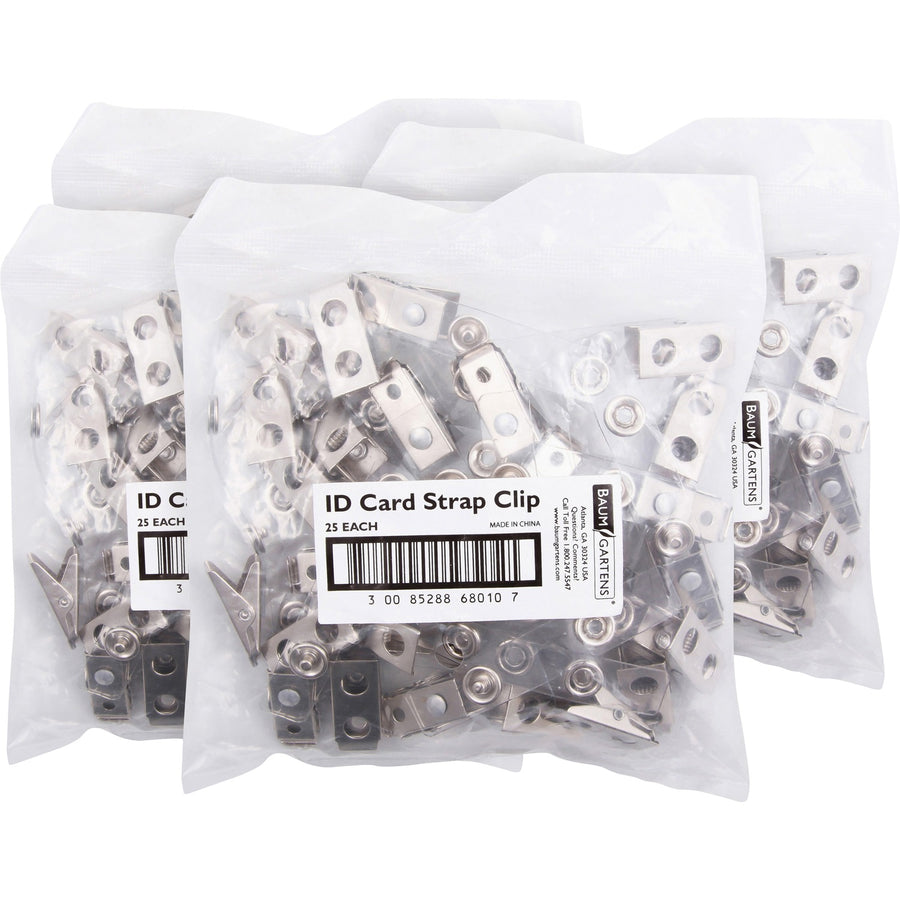 Baumgartens SICURIX ID Strap Clip Adapter, Clear, 4 / Box — view 1