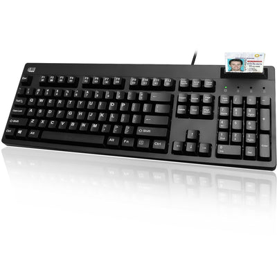 Adesso EasyTouch 630SB - Smart Card Reader Keyboard, Black, /CT — view 1
