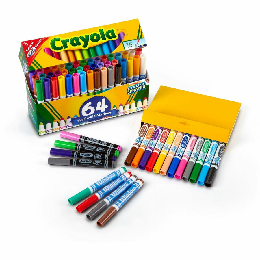 Crayola Washable Markers, Bleed Resistant Ink, 1 Set, CYO588180