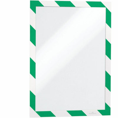 Durable Office Twin-color Border Self-adhesive Security Frame, White, 2 / Pack, DBL4770131