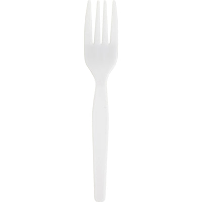 Genuine Joe Heavyweight Disposable Forks, White, 1 Carton, GJO30400