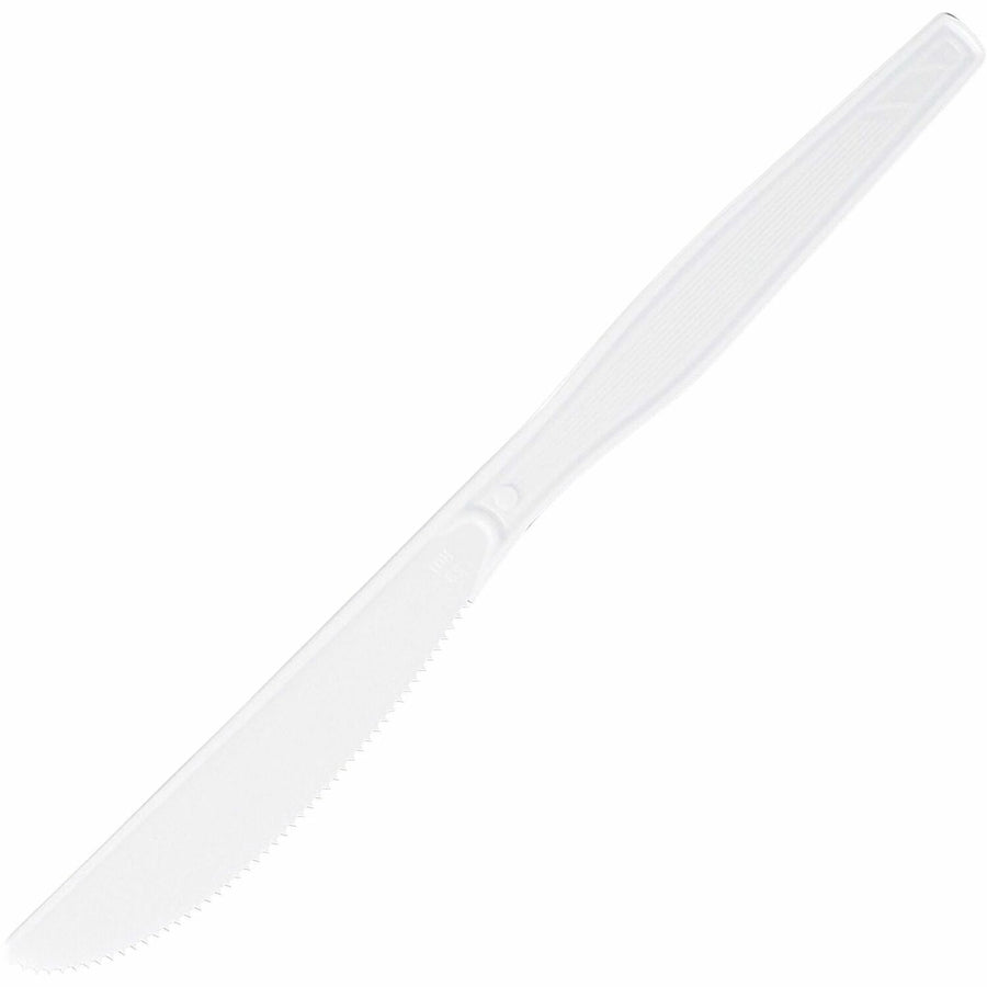 Genuine Joe Heavyweight Disposable Knives, White, 1, 1 Carton, GJO30401