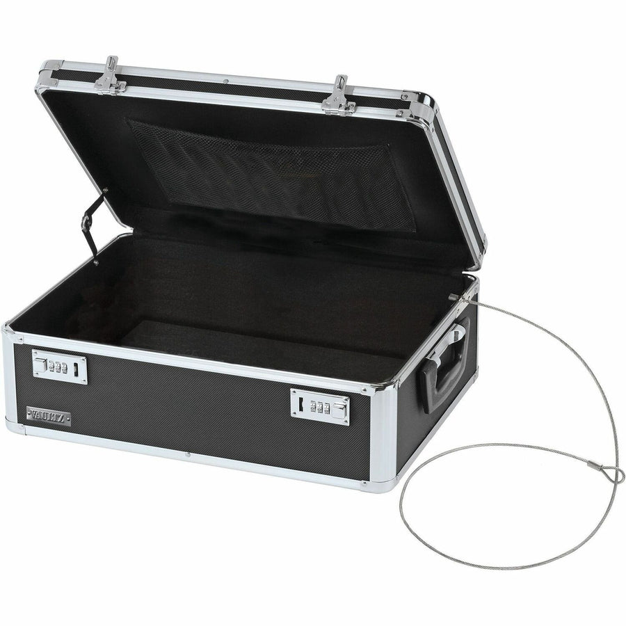 Vaultz Locking Storage Chest, 18" x 6", Black, Scratch Resistant, IDEVZ00323