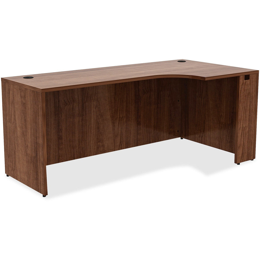 Lorell Essentials Series Right Corner Credenza, Metal, Floor Glide, LLR34395