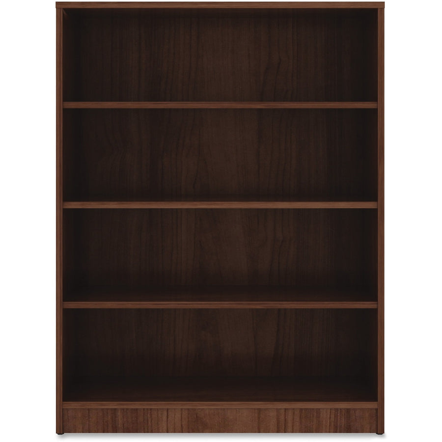 Lorell Laminate Bookcase, 36" x 48", Walnut, Square Corner, LLR99786