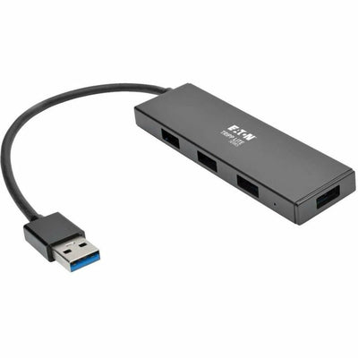 Eaton Tripp Lite series U360-004-SLIM 4-Port Ultra-Slim Portable USB 3.0 SuperSpeed Hub, Black, TRPU360004SLIM