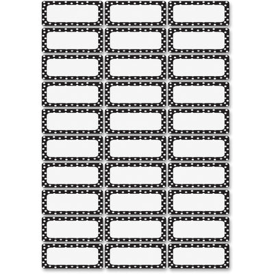 Ashley Productions Dry Erase Black/White Dots Nameplate Magnets, 1 Pack — view 1