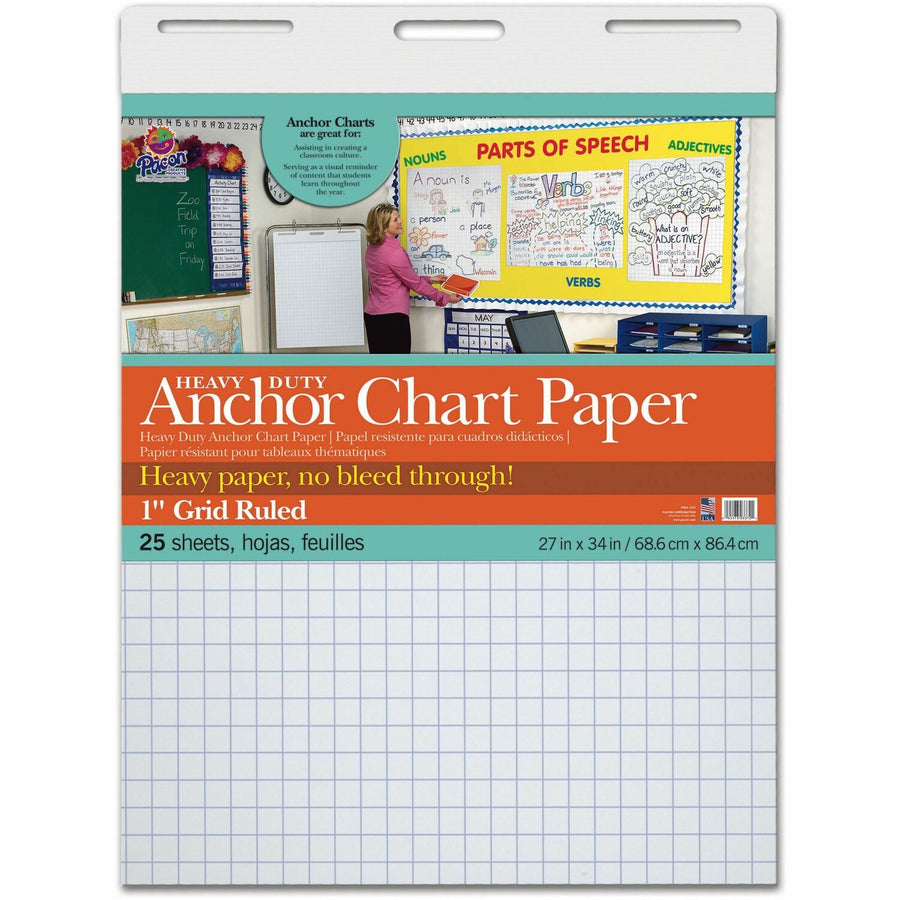Pacon Heavy Duty Anchor Chart Paper, 27" x 34", 25, 4 / Carton, PAC3372