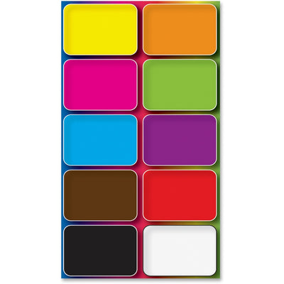 Ashley Productions Colors Design Mini Whiteboard Eraser, Multicolor, 10 / Pack, ASH78003