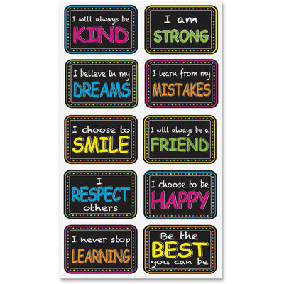 Ashley Productions Character Building Mini Whiteboard Erasers Pack, Multicolor, 10 / Pack, ASH78004