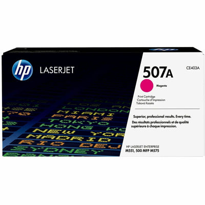HP 507A Original Laser Toner Cartridge - Single Pack - Magenta -, HEWCE403A