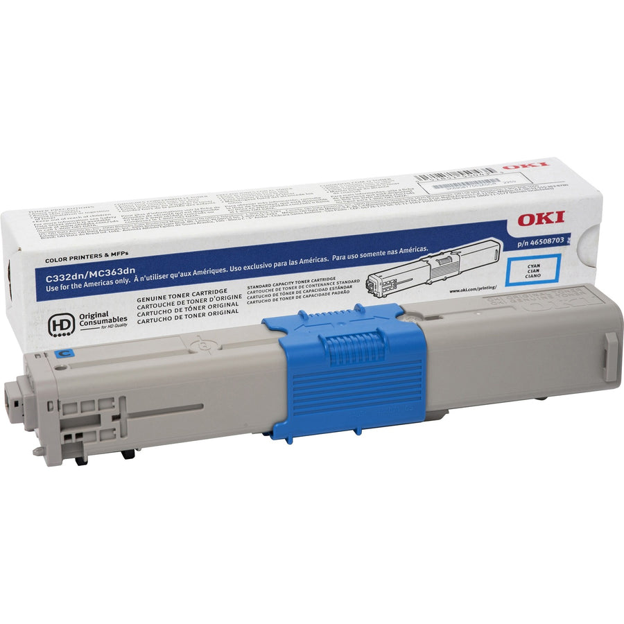 Oki 3K Cyan Toner for C332/MC363, OKI46508703