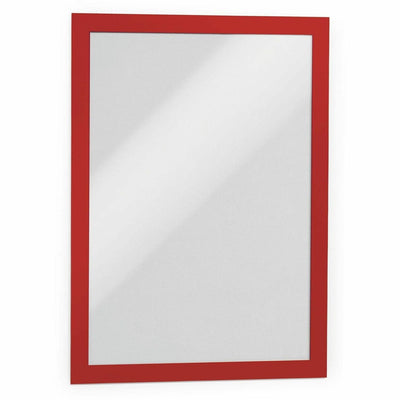 Durable Office Duraframe Magnetic Self-adhesive Frame, Red, DBL476803
