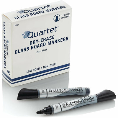 ACCO Quartet Premium Dry-Erase Markers for Glass Boards, 1 Dozen, QRT79553