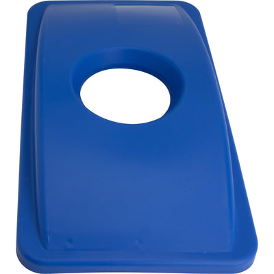 Genuine Joe 23-Gallon Recycling Bin Cutout Lid, Blue, GJO98219