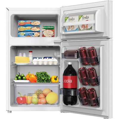 Avanti RA31B0W 3.1 Cubic Foot 2-door Compact Refrigerator, White, AVARA31B0W