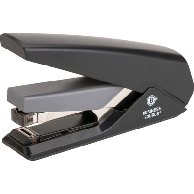 Business Source Full Strip Flat-Clinch Stapler, Black, 12EA/BX 2BX/CT — view 1