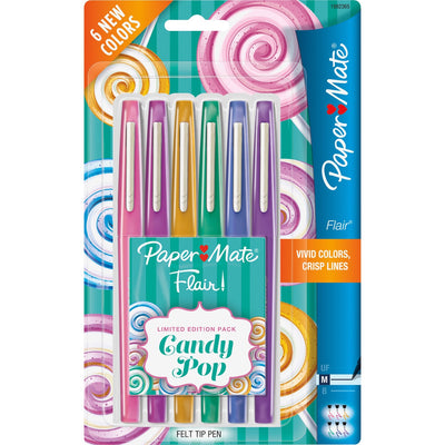 Newell Brands Paper Mate Flair Candy Pop Limited Edition Felt Tip Pen, 6 / Pack, PAP1982365