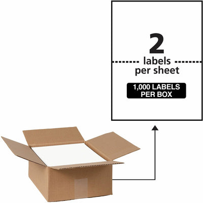 Avery 5-1/2" x 8-1/2" Labels, Ultrahold, 1,000 Labels ), Matte, 1 Box — view 1
