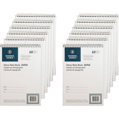 Business Source Steno Notebook, 6" x 9", 12 / Pack, BSN26740PK